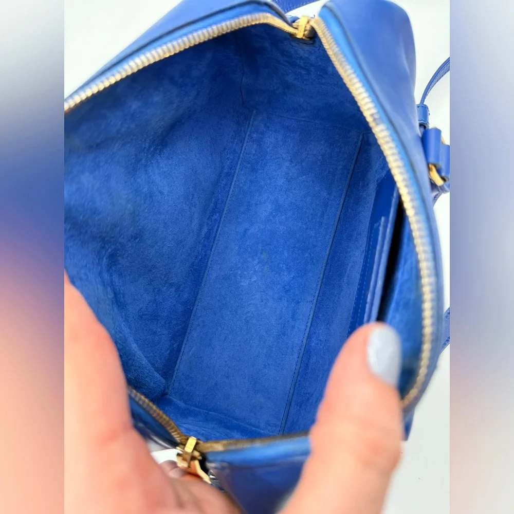Saint Laurent Vibrant Blue Satchel - Picture 7 of 10